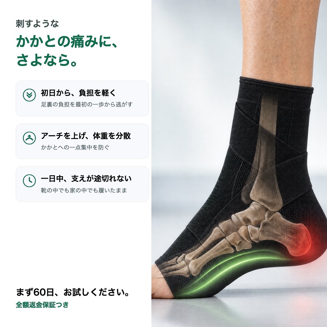 かかとの痛みに、さよなら